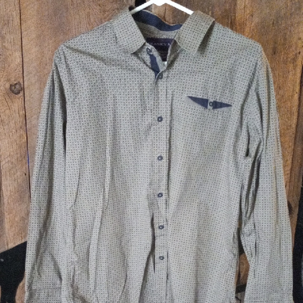 Men's Green Patterned Shirt